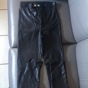 Black Leather Leggings